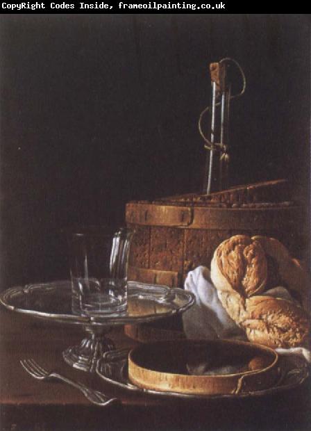 Melendez, Luis Eugenio Still-Life with a Box of Sweets and Bread Twists